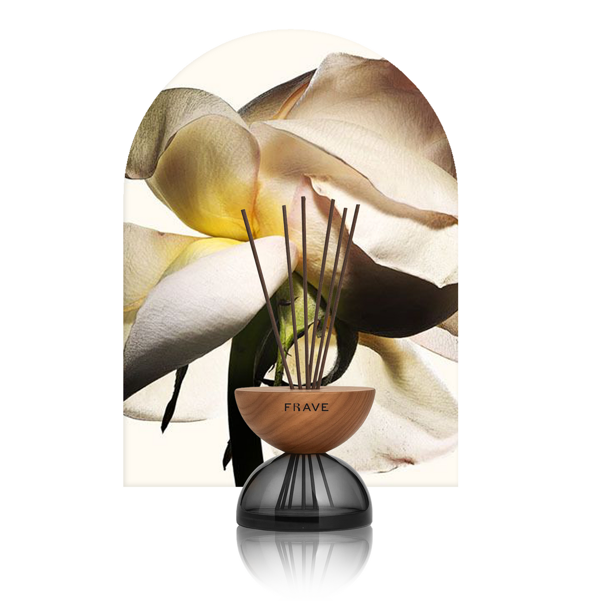 Breath Wood Smoked Glass Reed Diffuser with Aroma Oil