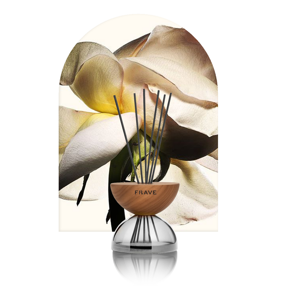 Breath Wood Transparent Glass Reed Diffuser with Aroma Oil