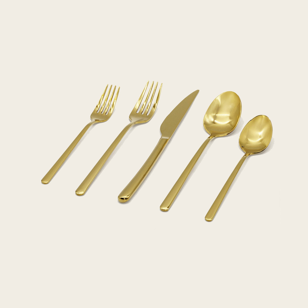 Emilia Mirror Finished 18/10 Stainless Steel 20-Piece Flatware Set — Select Your Finish Color
