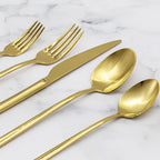 Emilia Mirror Finished 18/10 Stainless Steel 20-Piece Flatware Set — Select Your Finish Color