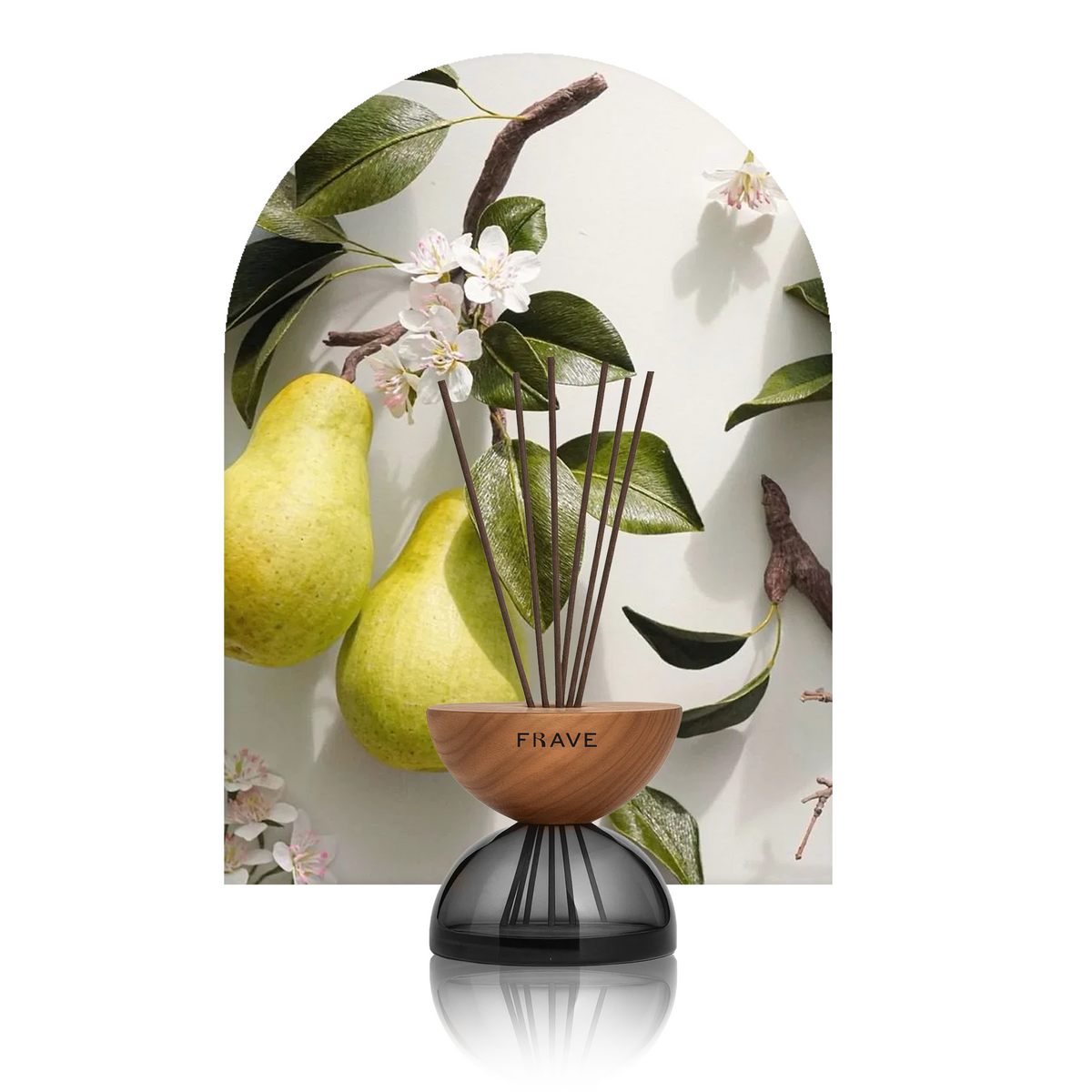 Breath Wood Smoked Glass Reed Diffuser with Aroma Oil