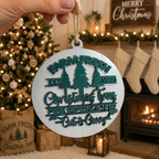 Wooden "Farm Fresh Christmas Trees..." Christmas Ornament — Select Your Color