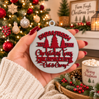 Wooden "Farm Fresh Christmas Trees..." Christmas Ornament — Select Your Color