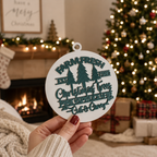 Wooden "Farm Fresh Christmas Trees..." Christmas Ornament — Select Your Color