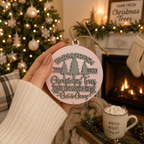 Wooden "Farm Fresh Christmas Trees..." Christmas Ornament — Select Your Color