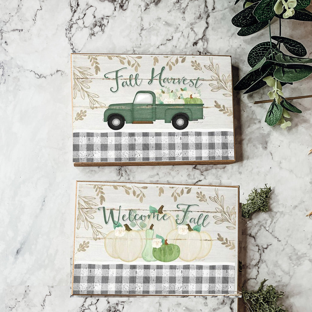 Handmade Wooden "Fall Harvest" Sign