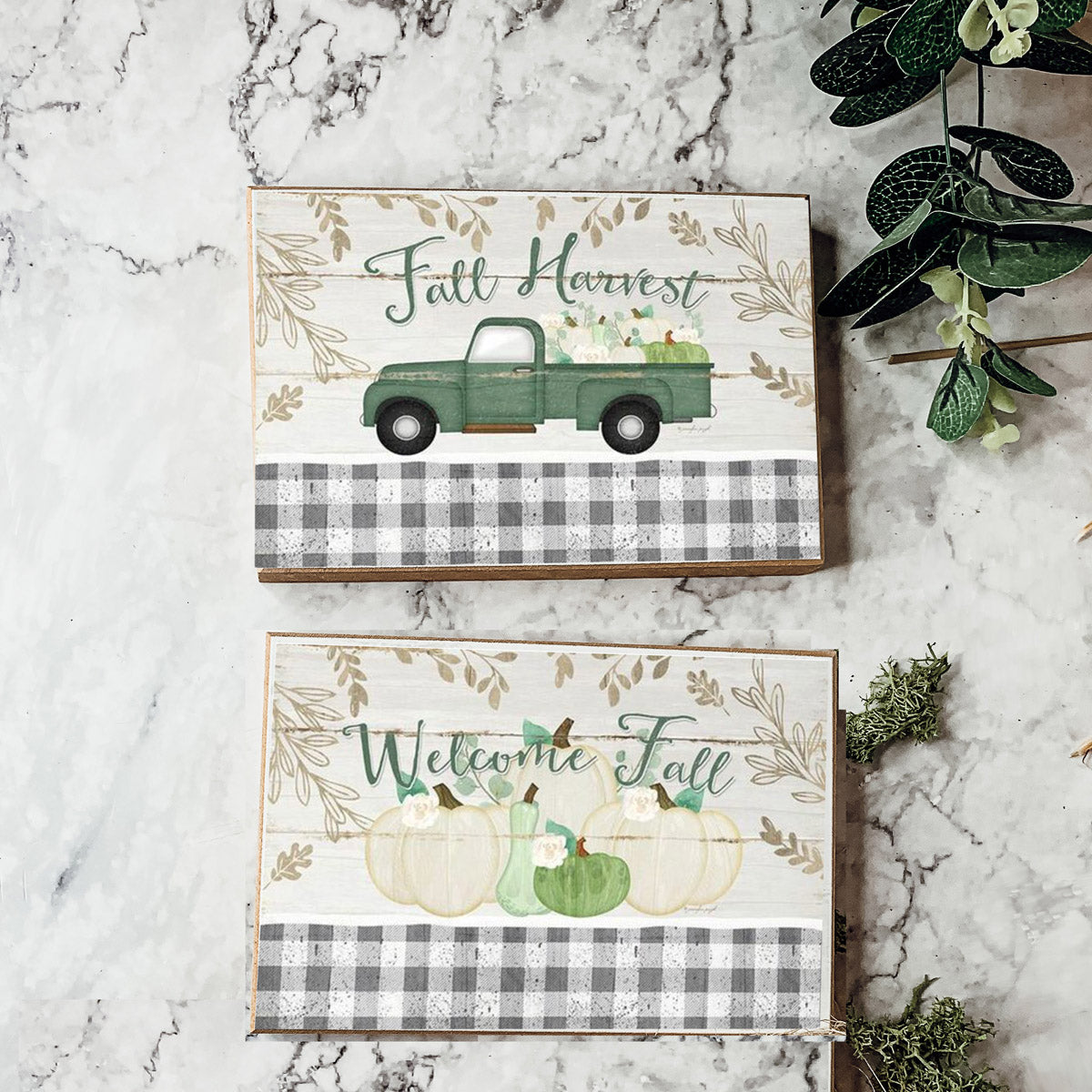 Handmade Wooden "Fall Harvest" Sign