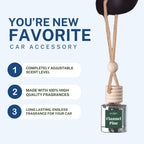 Flannel Pine Scented Hanging Refillable Car Freshener Diffuser