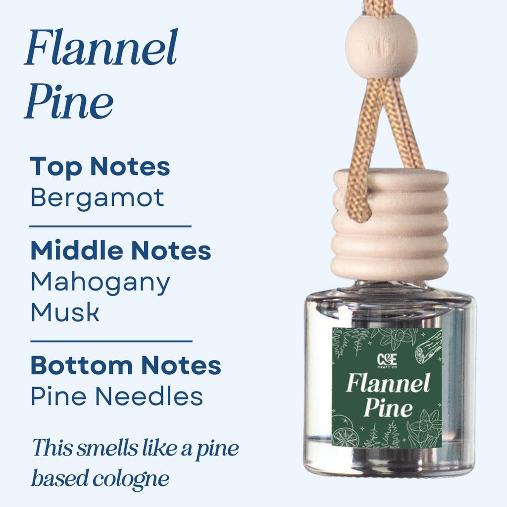 Flannel Pine Scented Hanging Refillable Car Freshener Diffuser