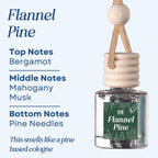 Flannel Pine Scented Hanging Refillable Car Freshener Diffuser
