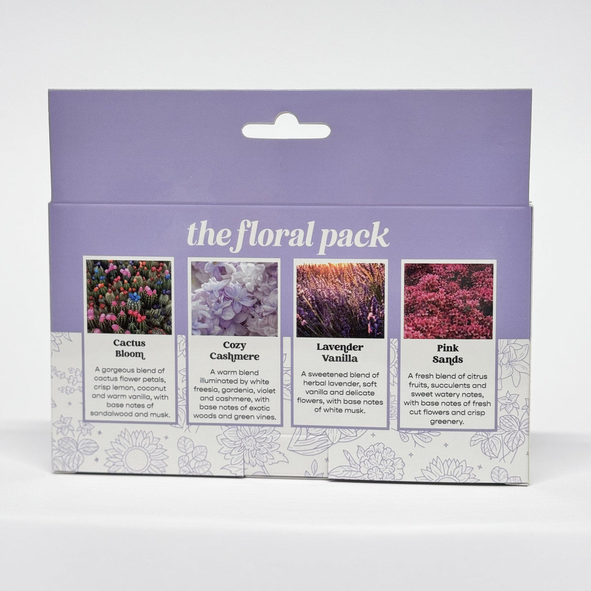 Floral 4 Pack Scented Hanging Refillable Car Freshener Diffusers Bundle