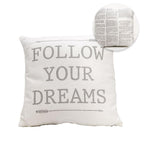 16" Square "Follow Your Dreams" Canvas Decorative Throw Pillow