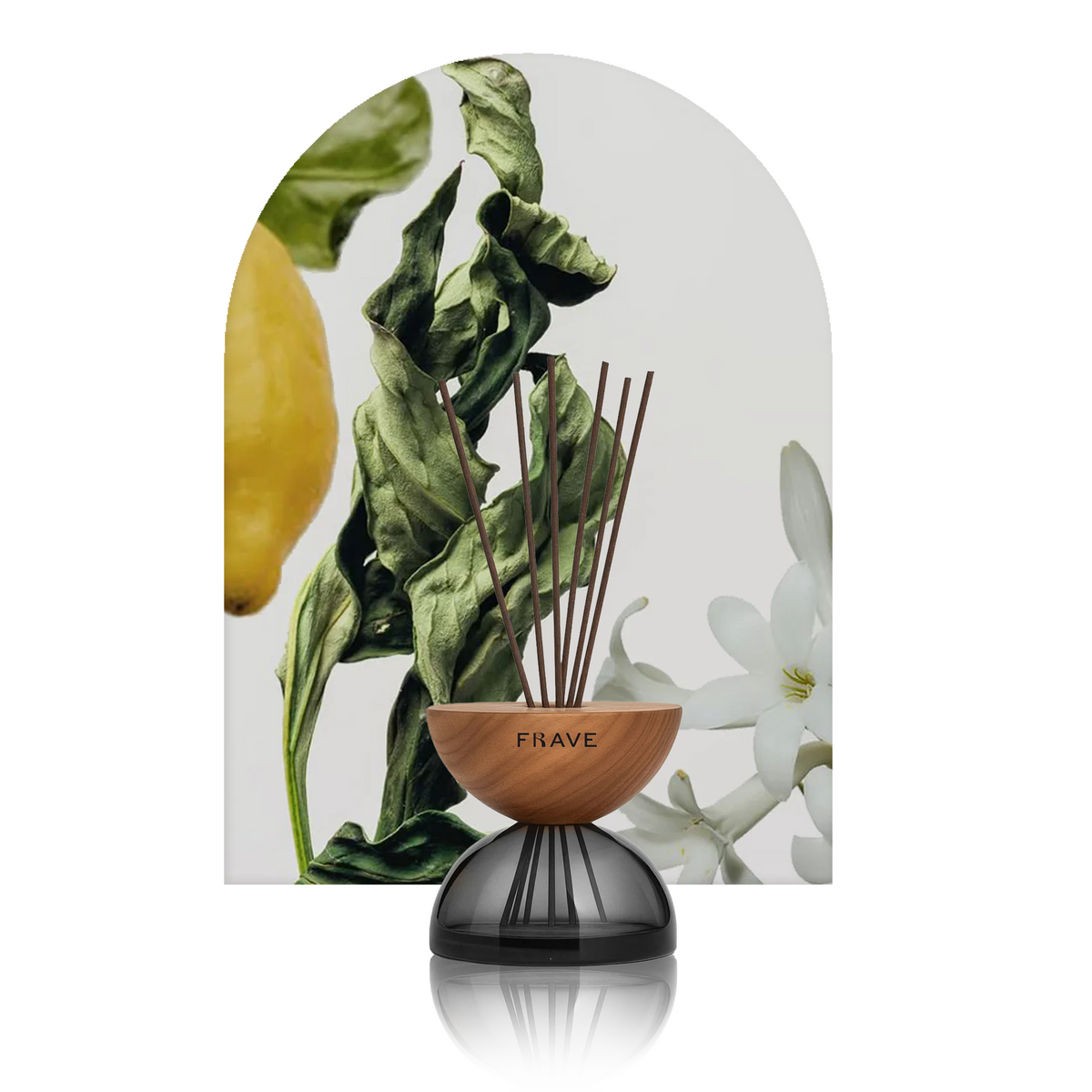 Breath Wood Smoked Glass Reed Diffuser with Aroma Oil