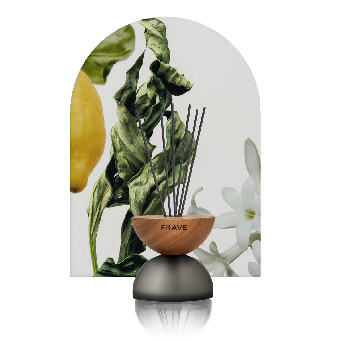 Breath Wood Frosted Glass Reed Diffuser with Aroma Oil