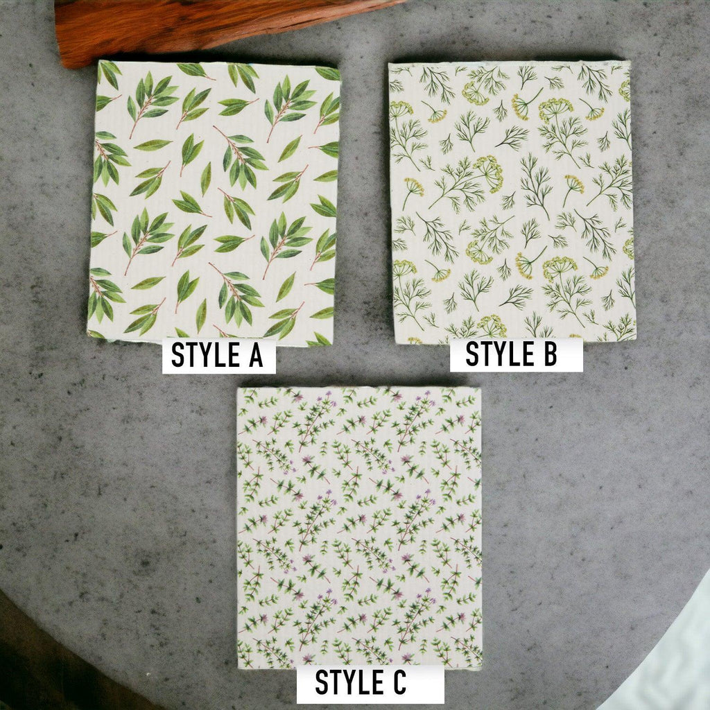 Herb Garden  Multipurpose Biodegradable Eco Kitchen Cloth — Select Your Style