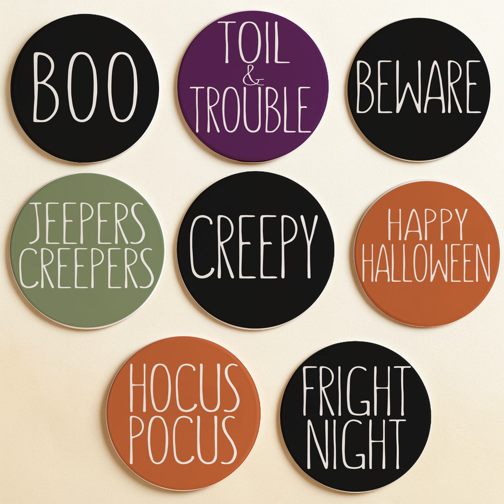 Ceramic Halloween Coasters — Select Your Pack & Style