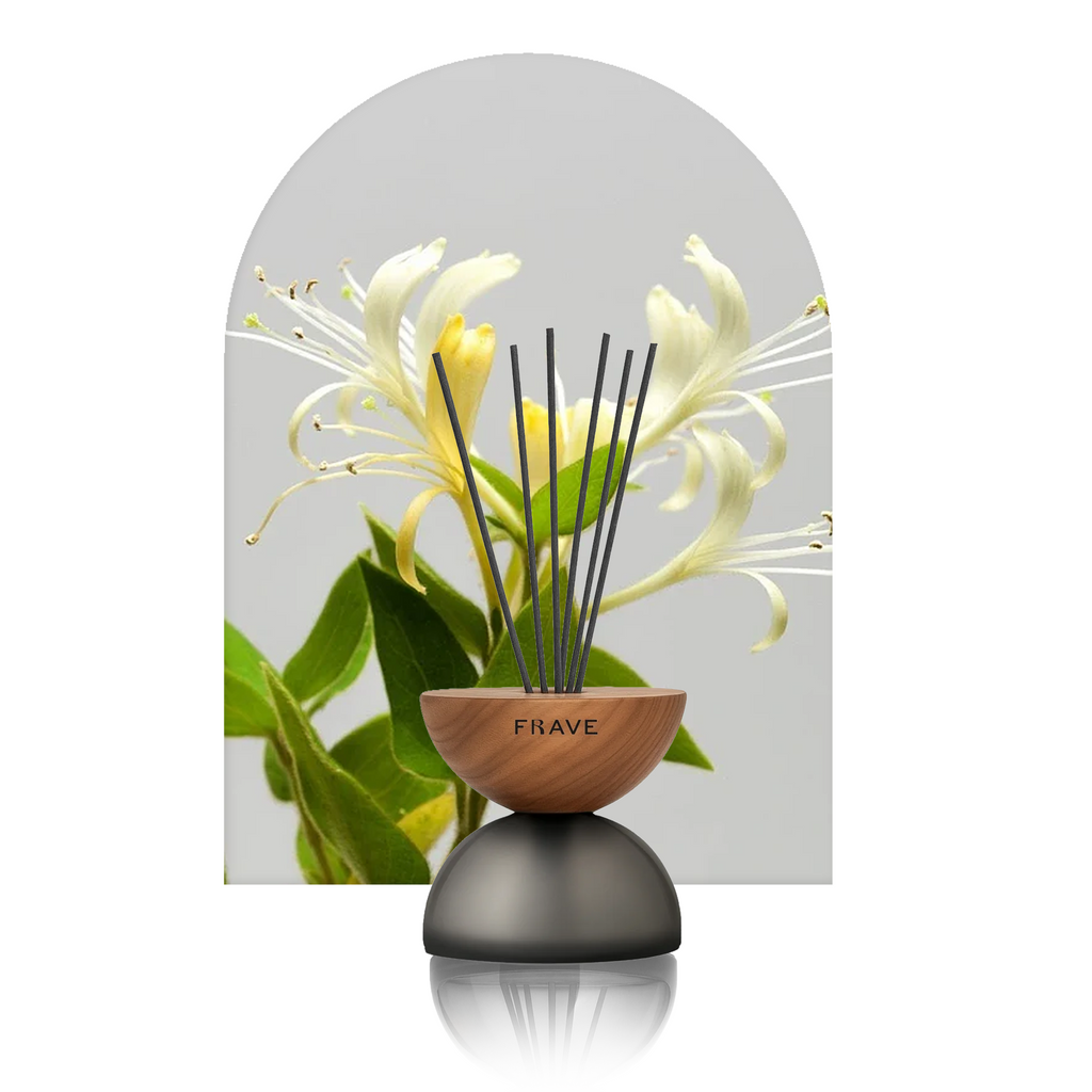Breath Wood Frosted Glass Reed Diffuser with Aroma Oil