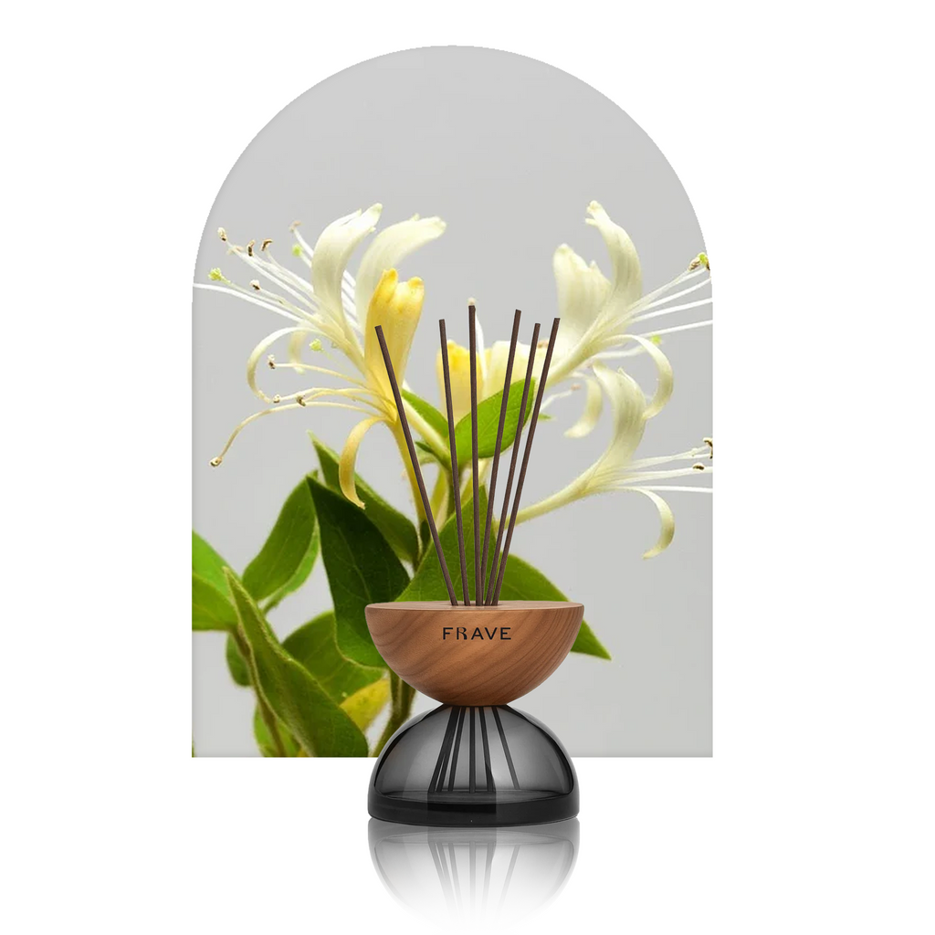 Breath Wood Smoked Glass Reed Diffuser with Aroma Oil
