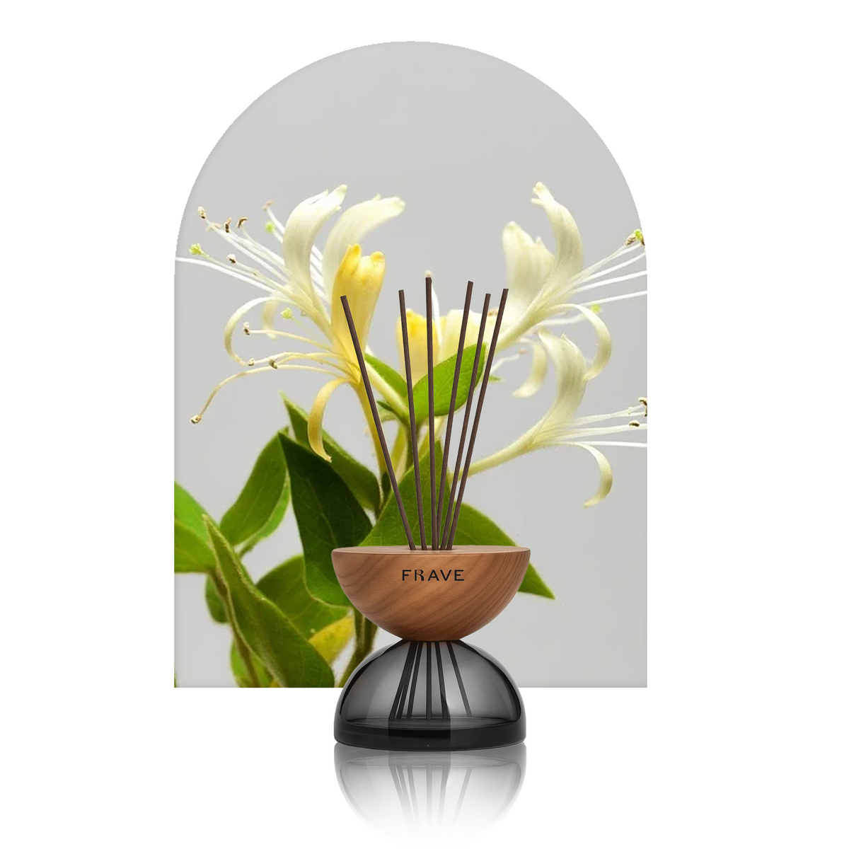 Breath Wood Smoked Glass Reed Diffuser with Aroma Oil