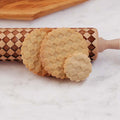 Handmade Wooden Embossed Courtly Check Rolling Pin — Select Your Style & Size