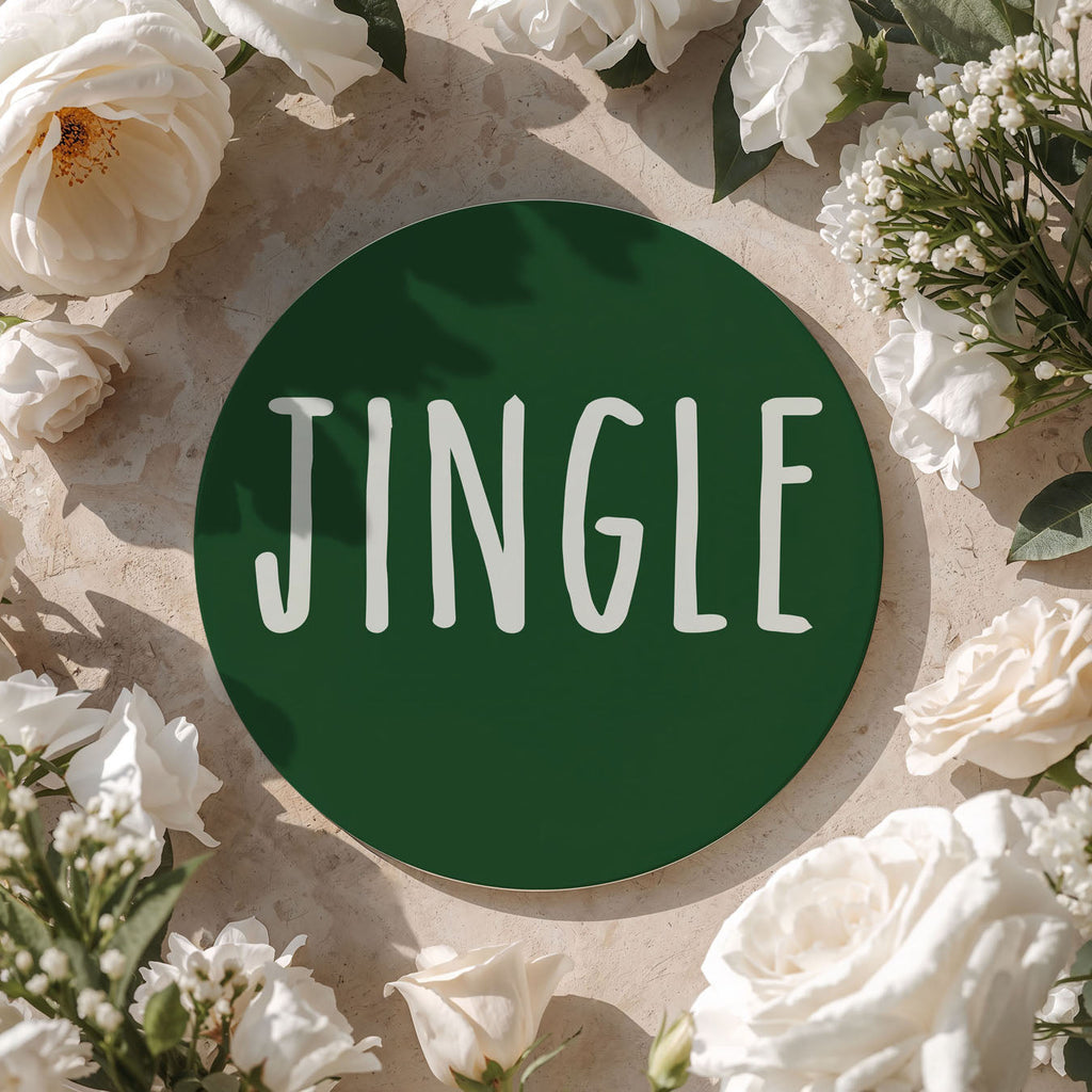 Minimalist Christmas Premium Ceramic Coasters with Cork Back — Select Your Pack & Color