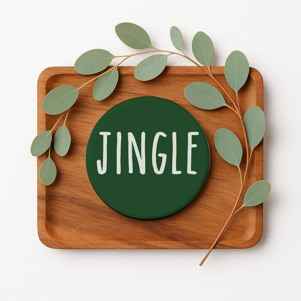 Minimalist Christmas Premium Ceramic Coasters with Cork Back — Select Your Pack & Color