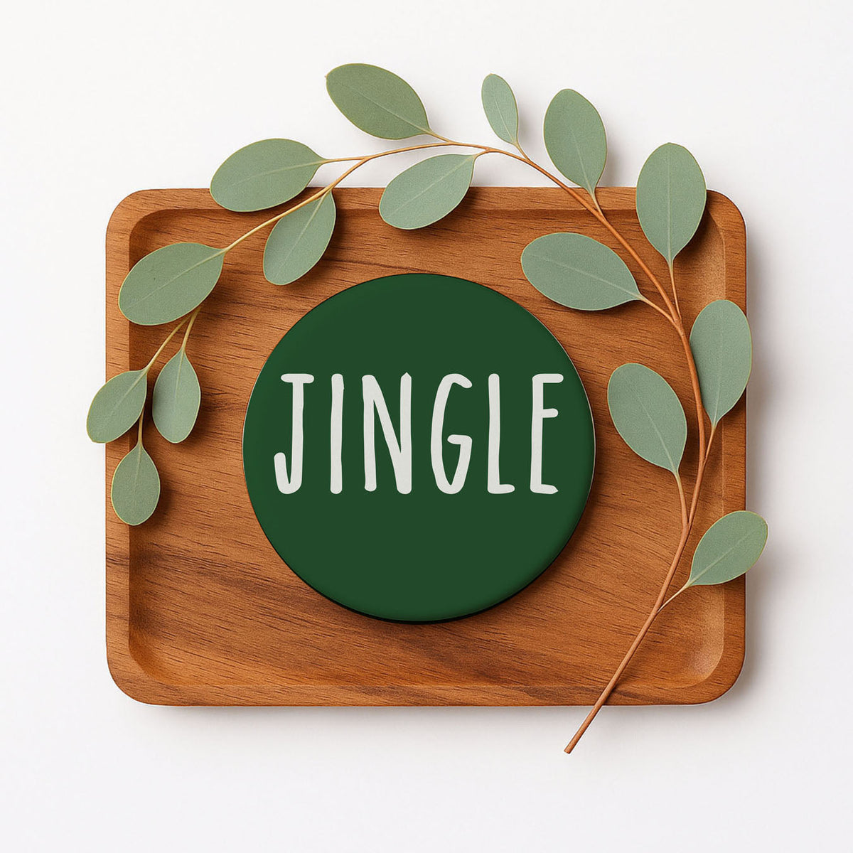 Minimalist Christmas Premium Ceramic Coasters with Cork Back — Select Your Pack & Color