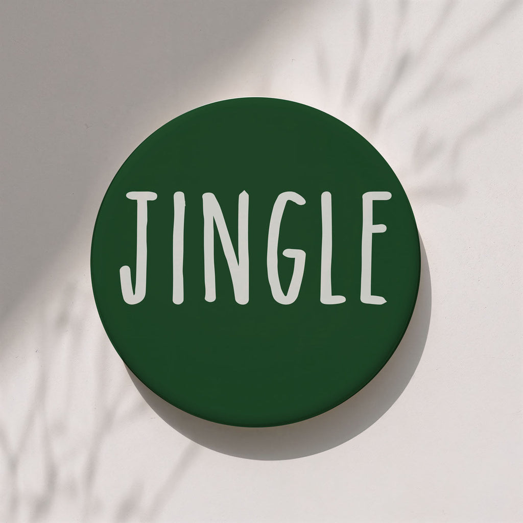 Minimalist Christmas Premium Ceramic Coasters with Cork Back — Select Your Pack & Color