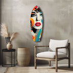 Woman in Style Glass Wall Art
