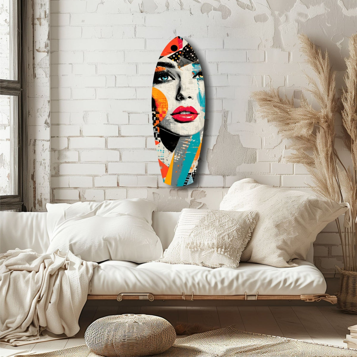 Woman in Style Glass Wall Art