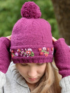 Mathilde Wool Knit Embroidered Hat — Select Your Color