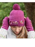 Mathilde Wool Knit Embroidered Hat — Select Your Color