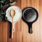 Cursive "Life is Short...Lick the Spoon" Spoon Rest & Wooden Spoon — Select Your Color & Spoon