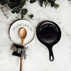 Cursive "Life is Short...Lick the Spoon" Spoon Rest & Wooden Spoon — Select Your Color & Spoon