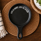 Bold "Life is Short...Lick the Spoon" Spoon Rest & Wooden Spoon — Select Your Color & Spoon