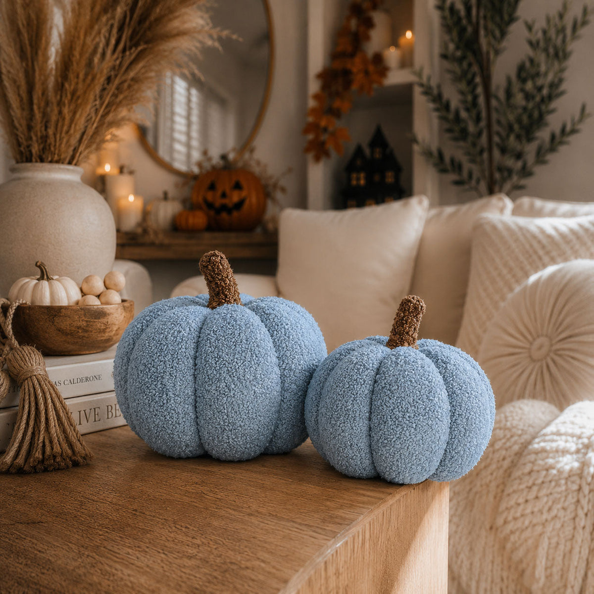 Handmade Plush Cotton Filled Blair Pumpkin — Select Your Color and Size