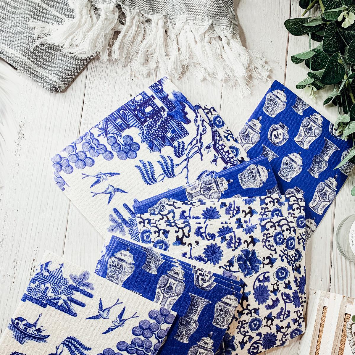 Chinoiserie Multipurpose Biodegradable Eco Kitchen Cloth — Select Your Style