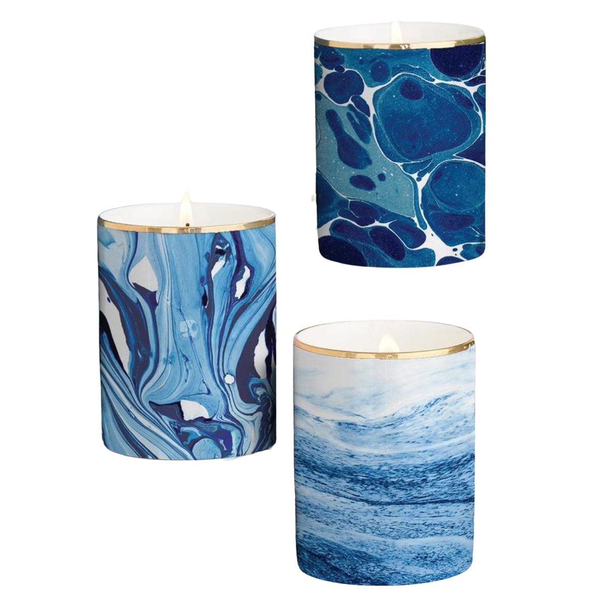 Mediterranean Blue Ocean Scent Gift Boxed Candles — Select Your Design