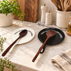 " I Might Lick the Spoon & Keep Cooking" Spoon Rest & Wooden Spoon — Select Your Color & Spoon