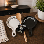 " I Might Lick the Spoon & Keep Cooking" Spoon Rest & Wooden Spoon — Select Your Color & Spoon