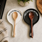" I Might Lick the Spoon & Keep Cooking" Spoon Rest & Wooden Spoon — Select Your Color & Spoon