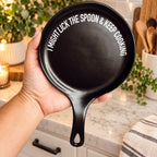 " I Might Lick the Spoon & Keep Cooking" Spoon Rest & Wooden Spoon — Select Your Color & Spoon