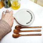 " I Might Lick the Spoon & Keep Cooking" Spoon Rest & Wooden Spoon — Select Your Color & Spoon
