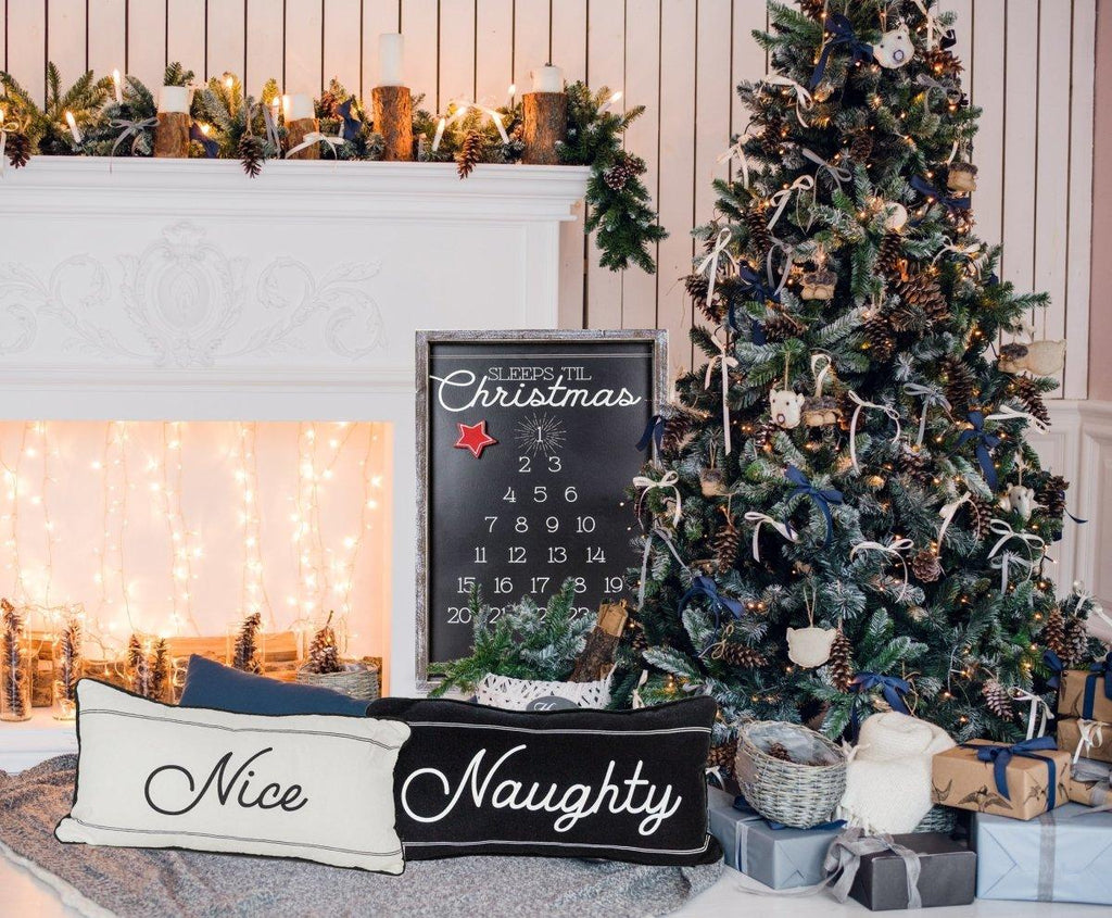 Naughty or Nice Double Sided Pillow
