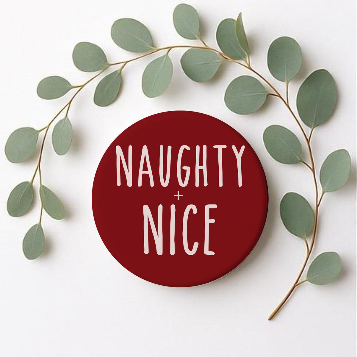 Minimalist Christmas Premium Ceramic Coasters with Cork Back — Select Your Pack & Color