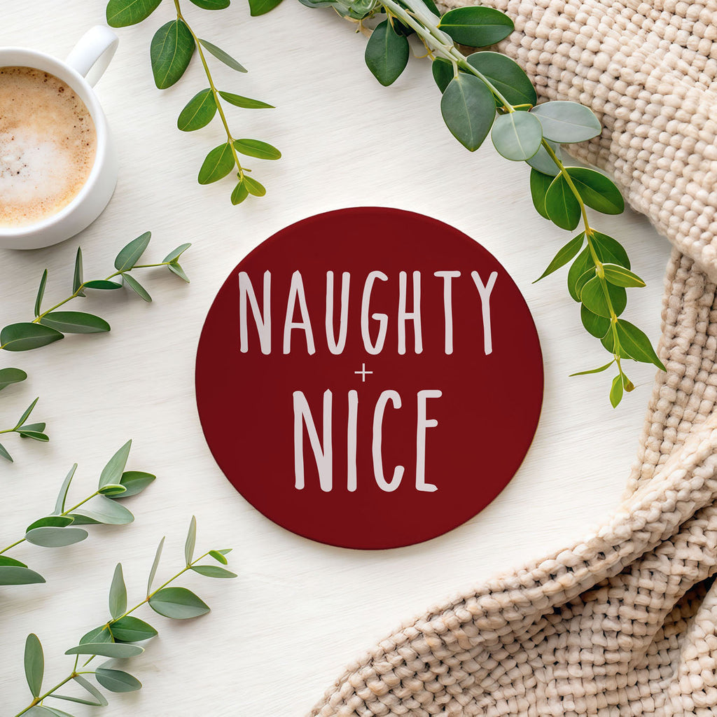 Minimalist Christmas Premium Ceramic Coasters with Cork Back — Select Your Pack & Color