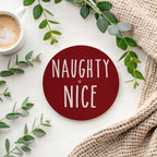 Minimalist Christmas Premium Ceramic Coasters with Cork Back — Select Your Pack & Color