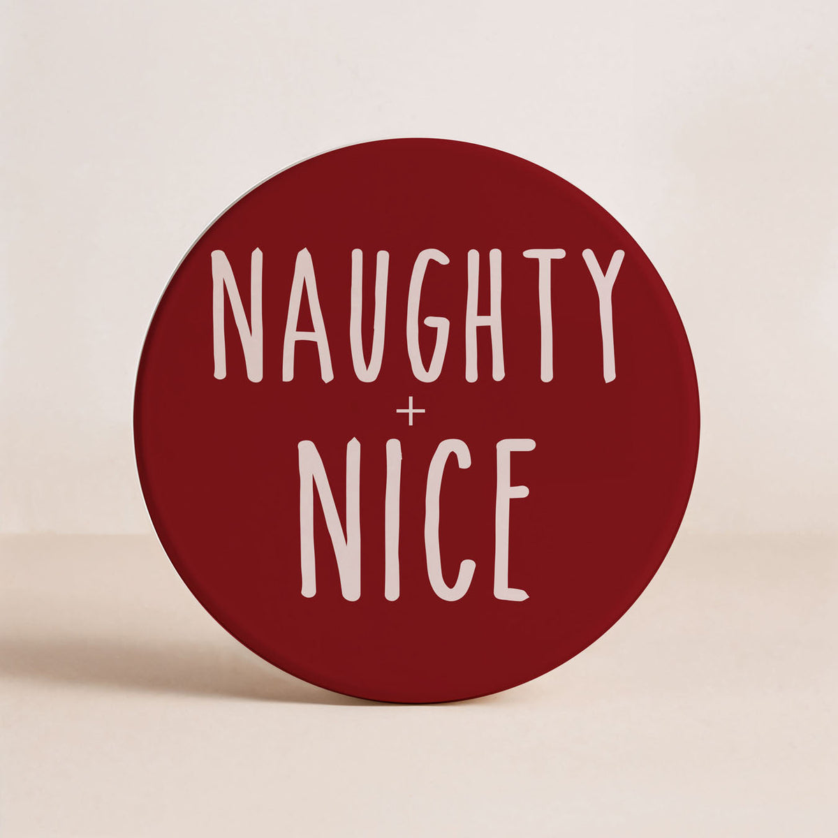 Minimalist Christmas Premium Ceramic Coasters with Cork Back — Select Your Pack & Color