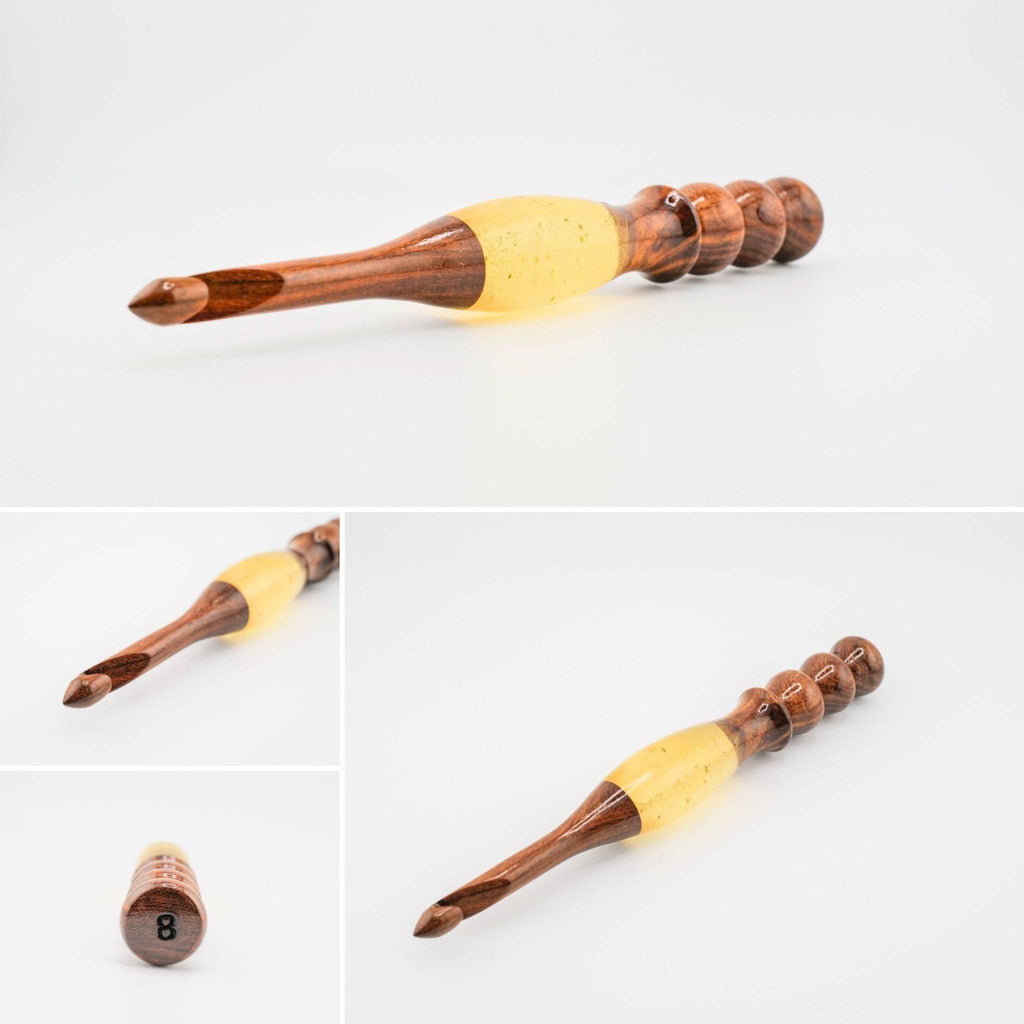 Sparkle Rosewood Crochet Hook — Choose Your Size