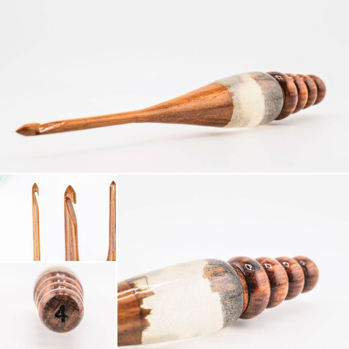 Sparkle Rosewood Crochet Hook — Choose Your Size